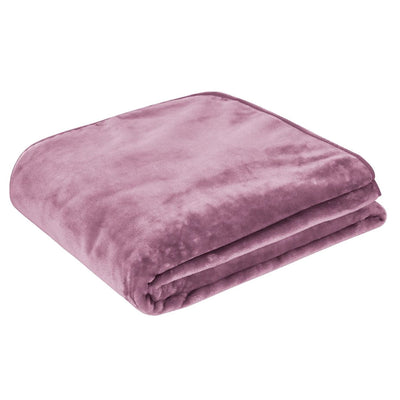 J.Elliot Home 450gsm Solid Faux Mink Blanket Dusty Pink