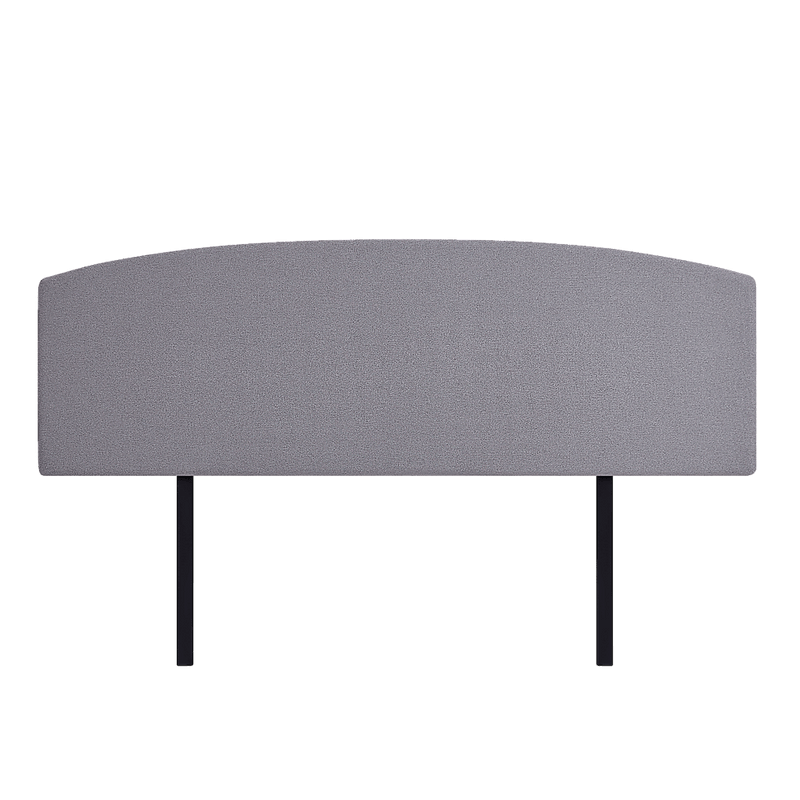 Linen Fabric King Bed Curved Headboard Bedhead - Slate Ash Payday Deals