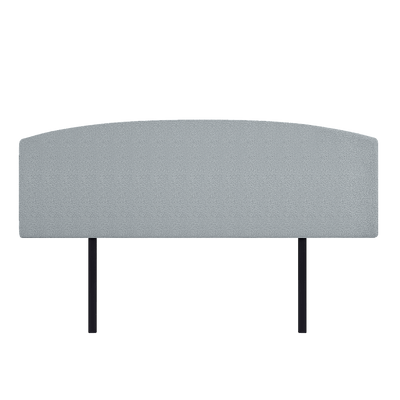 Linen Fabric King Bed Curved Headboard Bedhead - Stone Grey Payday Deals