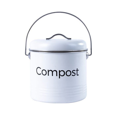 Living Today 3.5L Kitchen Bench Compost Waste Storage Bin - White Payday Deals