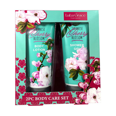 Lulu Grace Cherry Blossom 2 Piece Gift Set Body Care Set Shower Gel and Body Lotion