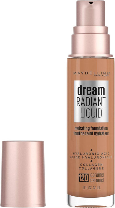 Maybelline Dream Radiant Liquid Hydrating Foundation w Collagen - Caramel 120