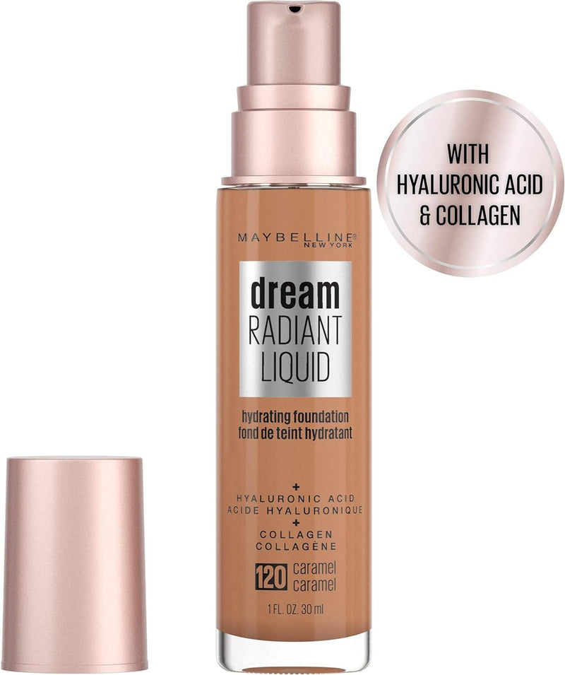 Maybelline Dream Radiant Liquid Hydrating Foundation w Collagen - Caramel 120 Payday Deals
