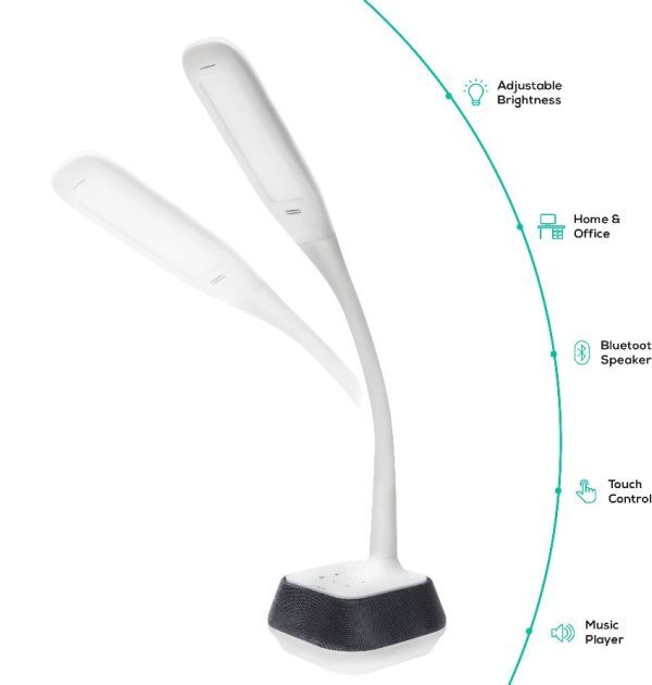 Mbeat Activiva Led Desk Lamp w/ Bluetooth Speaker Led Warm Cool Touch Sensitive Payday Deals