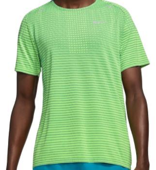 Nike Men's TechKnit Slim Fit Ultra Running Fitness Work-out T-Shirt -  Green Payday Deals