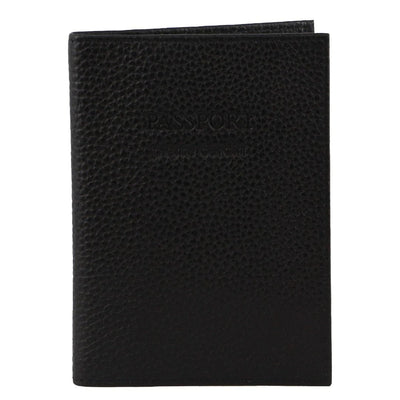 Pierre Cardin Slim Leather Passport Wallet Holder RFID Case Cover - Black