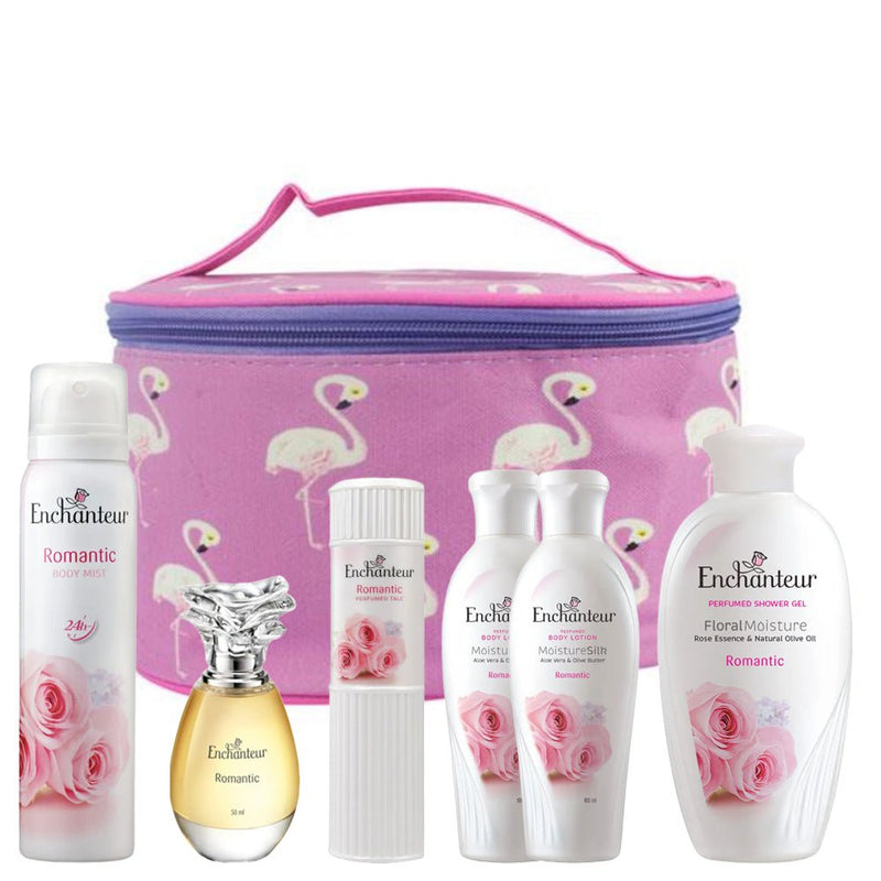 Romantic Rose Jasmine Vanilla Gift Set EDT, Body Lotion, Talc, Deodorant, Shower Gel Payday Deals