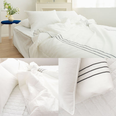 Saesom Queen White Flua Snow Comforter Set Cool Lightweight Quilt Bedspread Bedding Coverlet