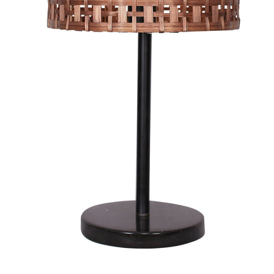 Sarantino Rattan Desk Lamp With Black Marble Base Payday Deals