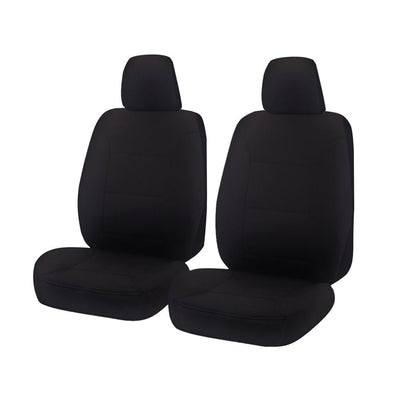 Seat Covers for FORD RANGER PX - PXII SERIES 10/2011 - ON SINGLE / SUPER / DUAL CAB FRONT 2 BUCKETS BLACK CHALLENGER