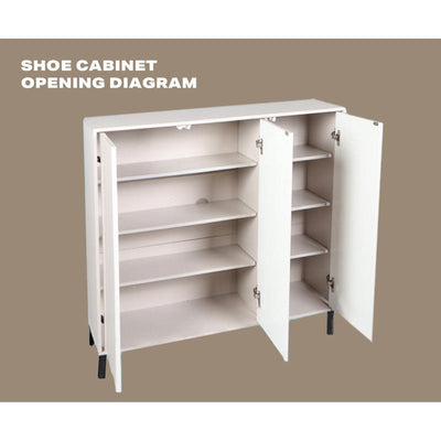 Shoe Storage Spacious Entryway Shoe Cabinet with 3 Door Ample Household Storage Payday Deals