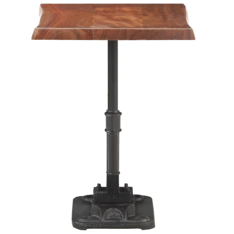 Side Table Brown 45x35x49 cm Solid Acacia Wood & Cast Iron Payday Deals