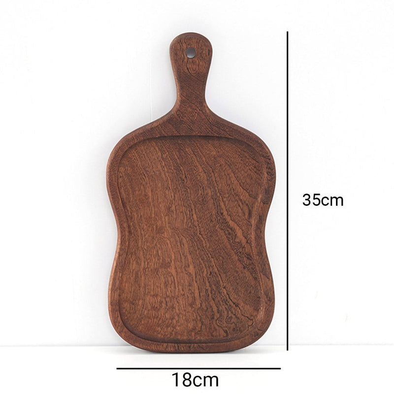 SOGA 2X 18cm Brown Wooden Serving Tray Board Paddle with Handle Home Decor Payday Deals