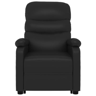 Stand-up Massage Recliner Black Faux Leather Payday Deals