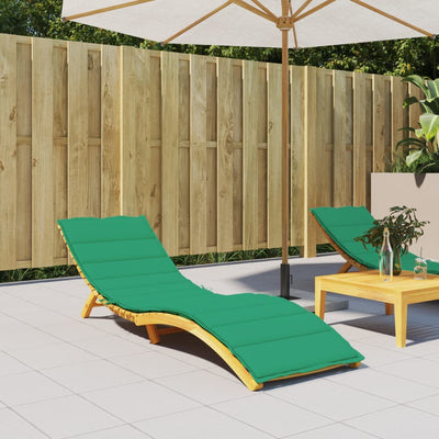 Sun Lounger Cushion Green 200x70x3 cm Fabric