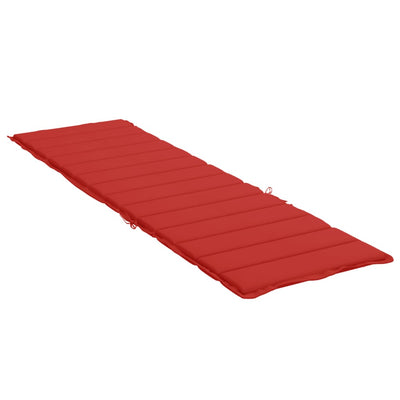 Sun Lounger Cushion Red 200x60x3 cm Fabric Payday Deals