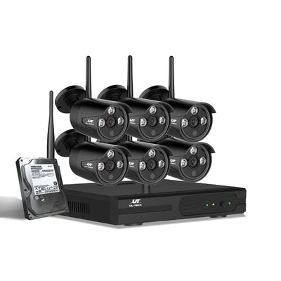 UL-tech CCTV Wireless Security Camera System 8CH Home Outdoor WIFI 6 Bullet Cameras Kit 1TB Payday Deals