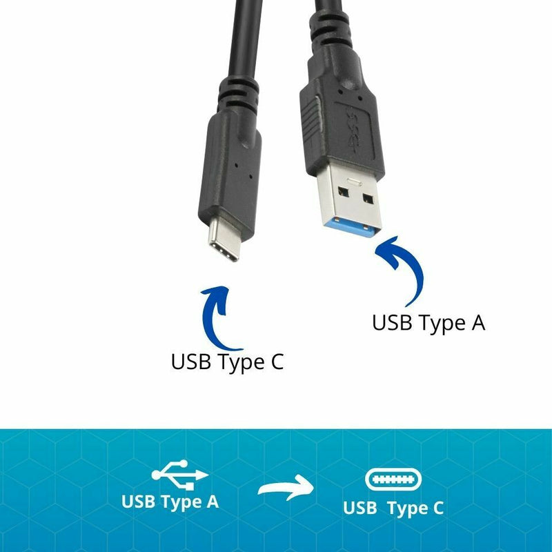 VCOM 1M USB-A to USB-C Type C 3.0 Male to Male Cable Black CU401 Payday Deals