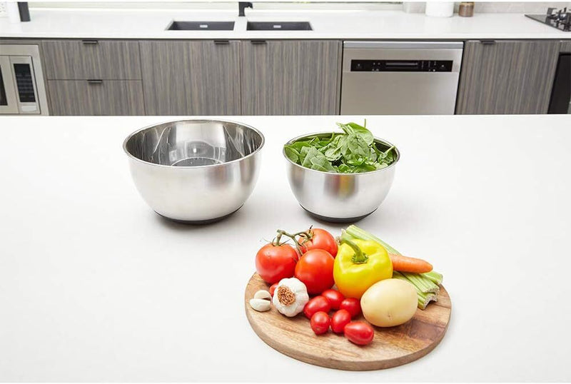Westinghouse Mixing Bowl Set - Stainless Steel, 2 Piece, 3L + 5L, Non-slip Base Payday Deals