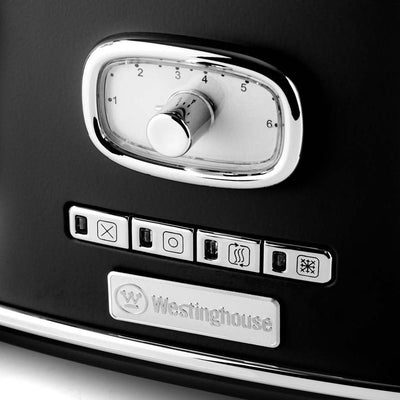 Westinghouse Retro Series 4 Slice Toaster with Removable Crumb Tray - Black Payday Deals