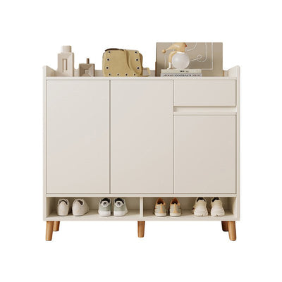 White simple style shoe cabinet storage cabinet