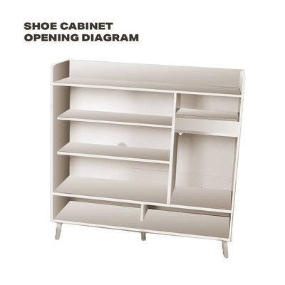 White simple style shoe cabinet storage cabinet Payday Deals