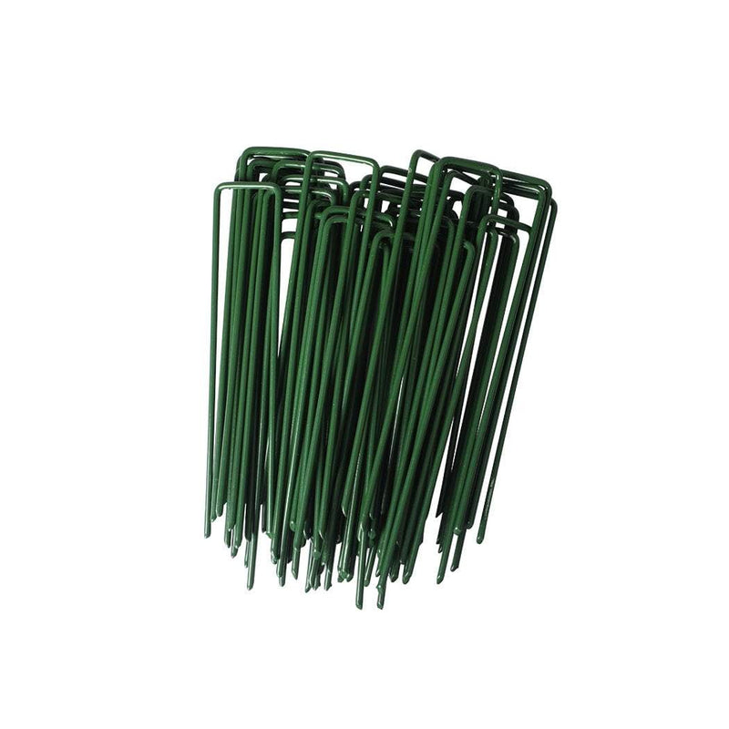 100PCS Synthetic Artificial Grass Turf Pins U Fastening Lawn Tent Pegs Weed Mat Payday Deals