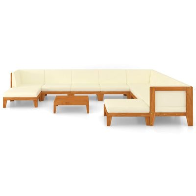11 Piece Garden Lounge Set with Cushions Solid Acacia Wood Payday Deals