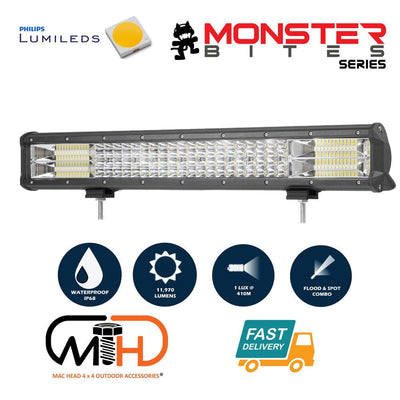 20 inch Philips LED Light Bar Quad Row Combo Beam 4x4 Work Driving Lamp 4wd Payday Deals