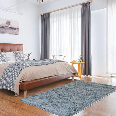 230x160cm Floor Rugs Large Shaggy Rug Area Carpet Bedroom Living Room Mat - Grey Payday Deals