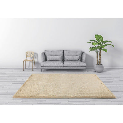 230x200cm Floor Rugs Large Shaggy Rug Area Carpet Bedroom Living Room Mat - Beige Payday Deals