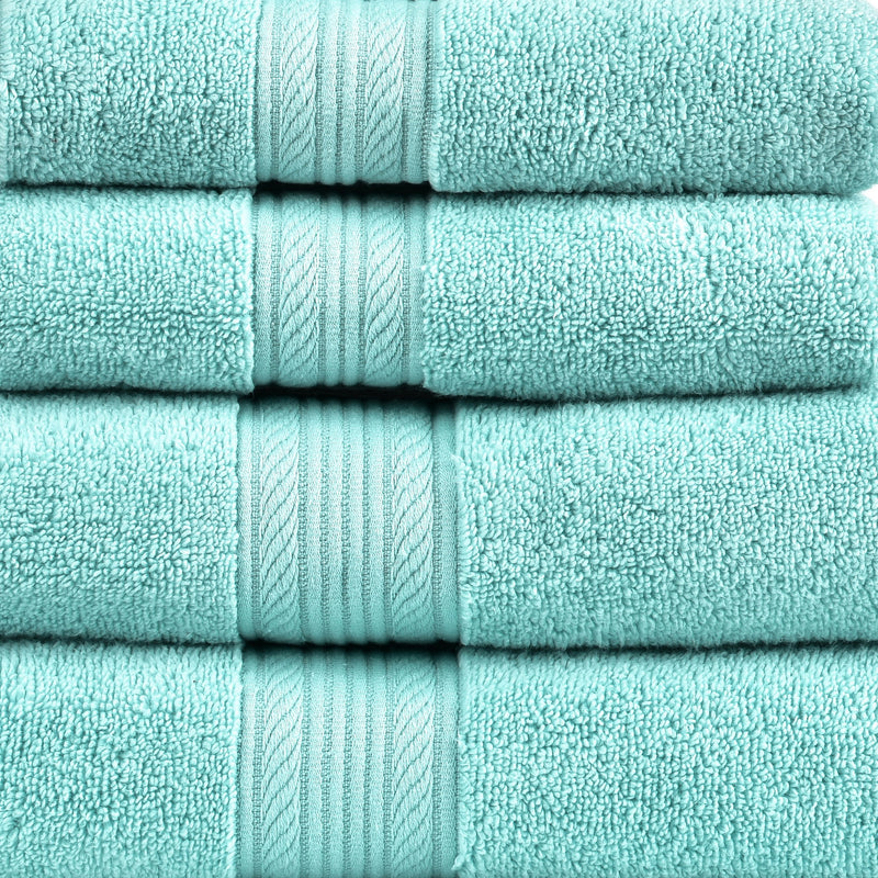Amelia 500GSM 100% Cotton Towel Set -Zero Twist 6 Pieces -Blue Light - Payday Deals