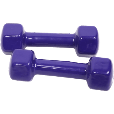 2kg Dumbbells Pair PVC Hand Weights Rubber Coated Payday Deals