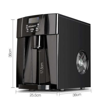 2L Portable Ice Cuber Maker & Water Dispenser - Black