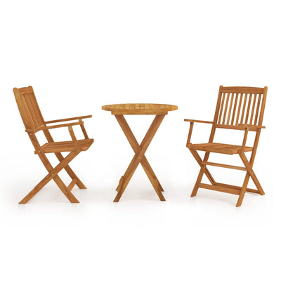 3 Piece Folding Bistro Set solid Acacia Wood Payday Deals
