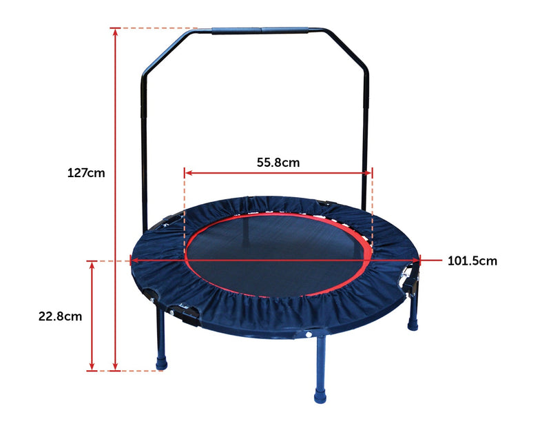 Mini Rebounder Trampoline With Handle Rail - Payday Deals