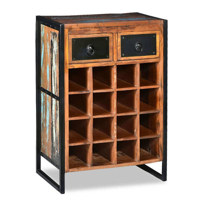Wine Rack for 16 Bottles Solid Reclaimed Wood - Payday Deals