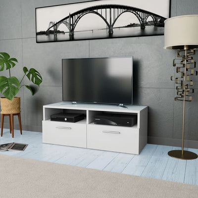 TV Cabinet Engineered Wood 95x35x36 cm White