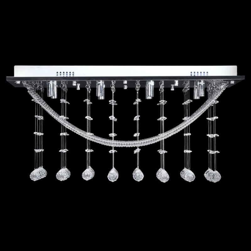 Ceiling Lamp with Glittering Glass Crystal Beads 8 x G9 29 cm - Payday Deals