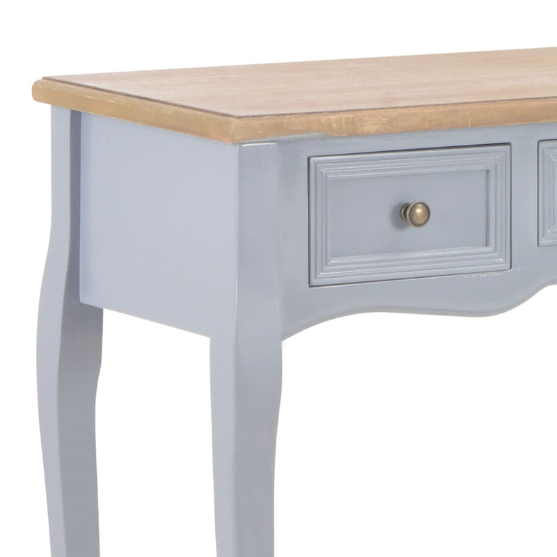 Dressing Console Table with 3 Drawers Grey