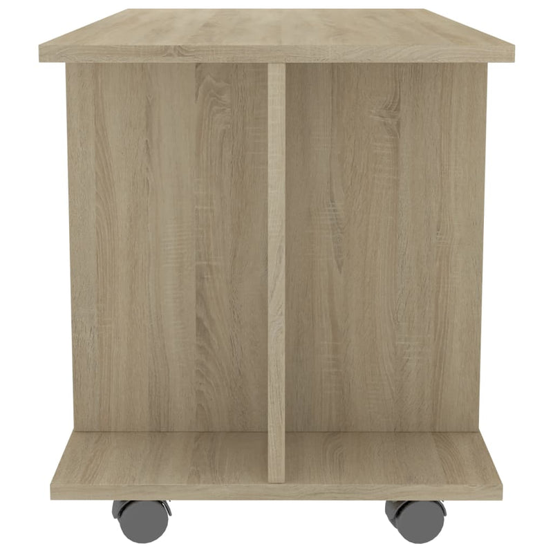 TV Cabinet with Castors Sonoma Oak 80x40x40 cm Engineered Wood