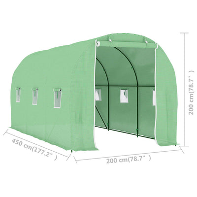 Greenhouse 9 m² 4.5x2x2 m