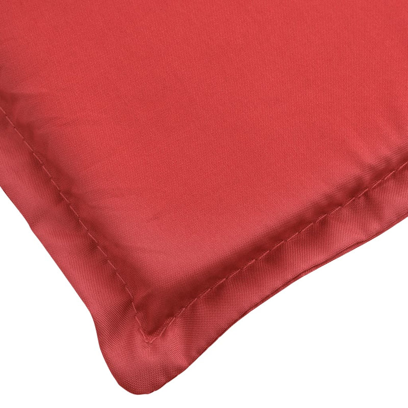 Sun Lounger Cushion Red 200x60x3 cm Fabric