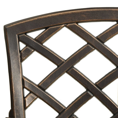 5 Piece Bistro Set Cast Aluminium Bronze - Payday Deals