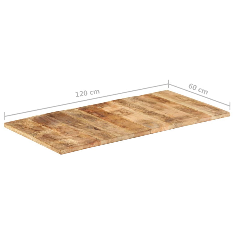 Table Top 120x60x(2.5-2.7) cm Solid Wood Mango