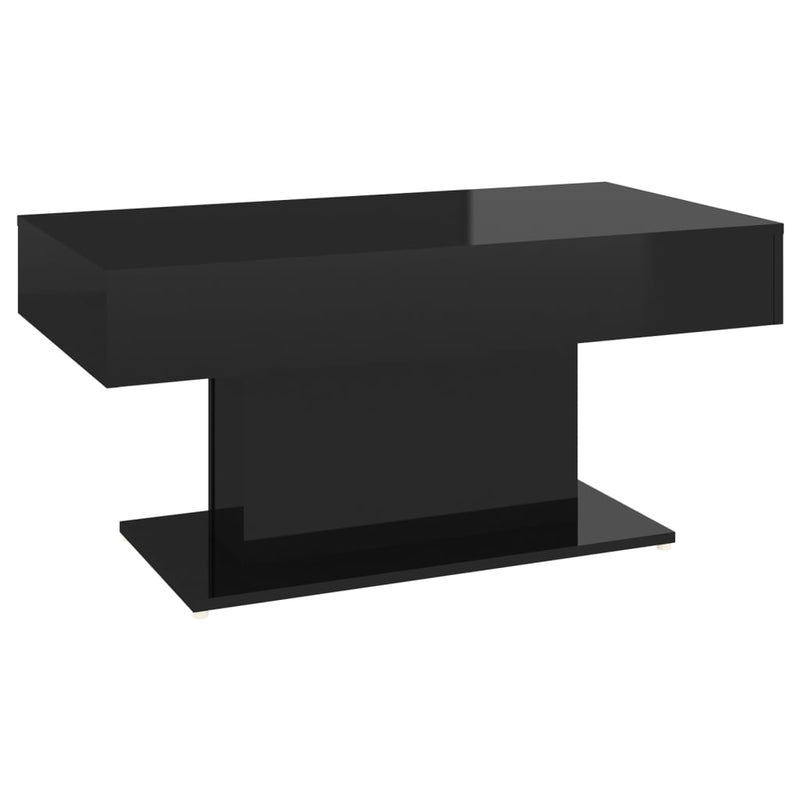 Coffee Table High Gloss Black 96x50x45 cm Chipboard - Payday Deals