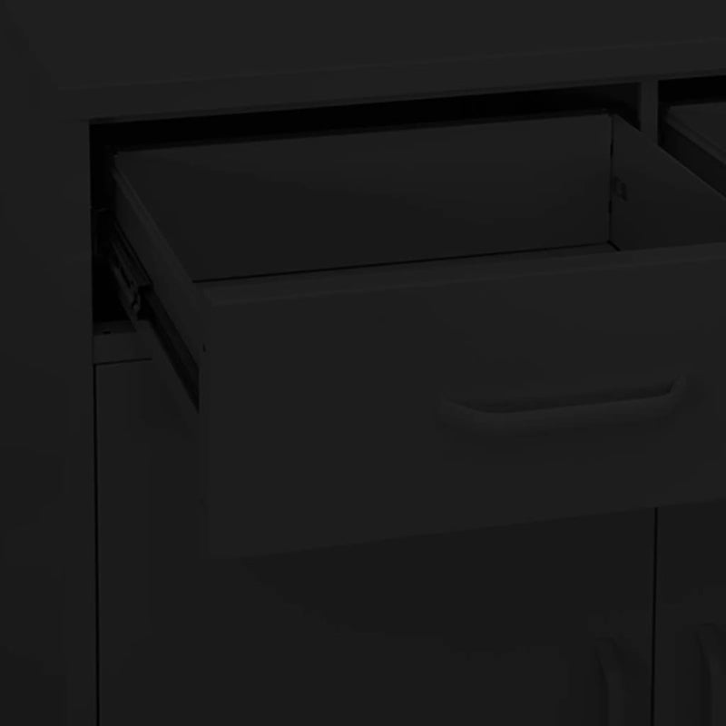 Storage Cabinet Black 80x35x101.5 cm Steel - Payday Deals