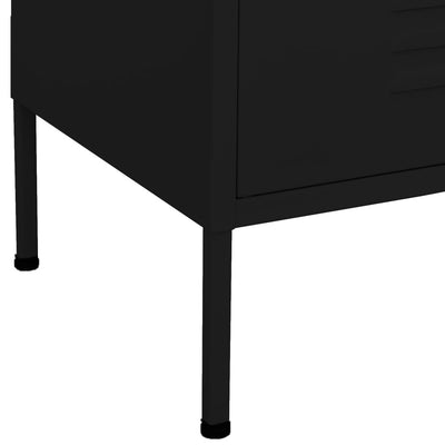 Storage Cabinet Black 80x35x101.5 cm Steel - Payday Deals