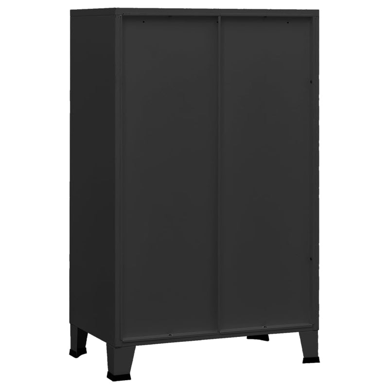 Industrial Storage Cabinet Black 70x40x115 cm Metal