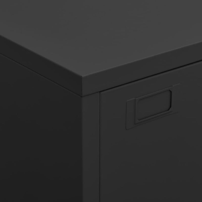 Industrial Filing Cabinet Black 75x40x115 cm Metal